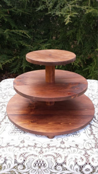 Wooden cup cake stand 
